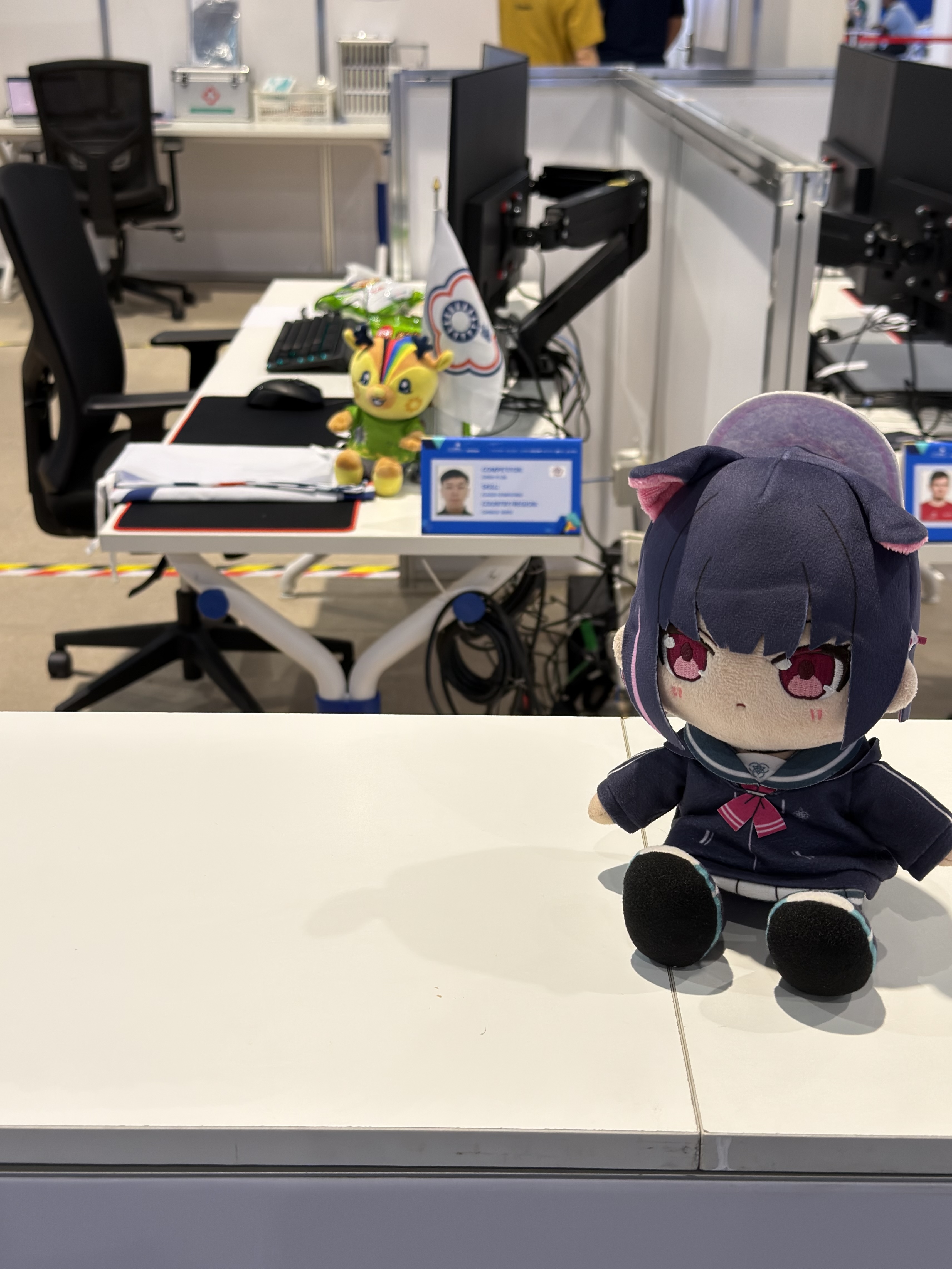 カズサ與我這幾天的工位